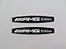 Produktbild 2 Pieces Car Sticker Label for Mercedes Benz AMG Metal White Black 3d Sticker Car Sticker Emblem 10cm x 1.8cm Tm Alphamars