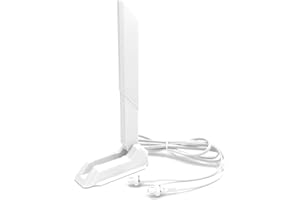 Gintai WiFi 7 Antena para ASUS ROG Crosshair X870E/STRIX B850 B860 X870 Z790 Z890 Maximus Z890 Z790 WLAN Amplifiers WiFi 7 Tarjeta Gaming Tri-Bande 12dBi Bluetooth 5.4, Base Magnética (White)