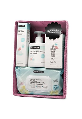 Suavinex Canastilla cosmética para Bebé Recién Nacido/Canastilla de Regalo para Bebé, Color Rosa