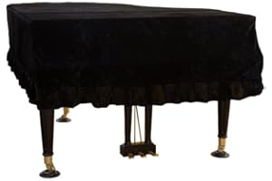 AUFBARK Housse de piano à queue anti-poussière en velours doux classique universelle lavable avec housse de piano triangulaire en velours, protège contre la poussière et les rayures