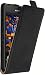 Produktbild mumbi PREMIUM Leder Flip Case für Sony Xperia Z3 Tasche schwarz