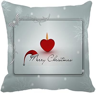 ZiChuangD I Left My Heart Merry Christmas Series Canvas Pillow Case Cover Cushion Case for sofa 18x18 Inch (Two sides)