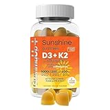 Vitamin D Gummies With K2 And Calcium, High Strength Sunshine Gummies, 2 Months Supply, Natural Orange Flavoured Sugar Free Vegetarian Gummies