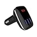 Produktbild Tragbare Wireless Kfz Bluetooth FM Transmitter USB-KFZ-Ladegerät, mit Dual USB 2.1 A & 1,0 A TF Kartenleser Spannung Display Freisprechen, für Smartphones, iPad, iPhone.