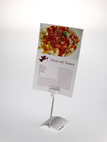 Cookandkeep® Rezepthalter Ergonomisch Höhenverstellbar Notizhalter Kunststoff Hochglänzend Weiß - 5