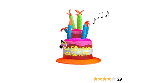 Cadoon S Chapeau Anniversaire Musical 50 Ans Amazon Fr Cuisine Et Maison