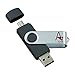 Produktbild AntilaTech 2-in-1 OTG (On-The-Go) USB & Micro-USB Pen / Flash Drive / Memory Stick – Compatible mit der OTG-fähigen Android und Windows Smartphones / Tablets mit Micro-USB-Anschluss und mit PC, Laptop/Notebook, Mac Computerund andere Geräte mit USB-Anschluss (32GB, Black)