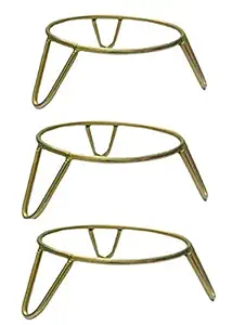 Jaipur Ace Heavy Iron Matka Stand - Plant Pot Stand - Planter Stand,Golden, 5.5