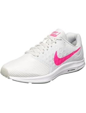 Nike Damen Downshifter 7 Laufschuhe, Weiß / Rosa, 38,5 EU