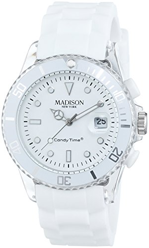 MADISON NEW YORK Unisex-Armbanduhr Candy Time Flash Analog Quarz Silikon U4399/1 MADISON NEW YORK Unisex-Armbanduhr Candy Time Flash Analog Quarz Silikon U4399/1