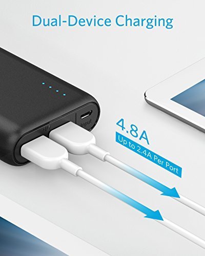 Anker PowerCore 20100-20000mAh Cargador portatil de Ultra Alta Capacidad con Potente Salida 4 8A  tecnolog  a PowerIQ para iPhone  iPad y Samsung Galaxy y m  s