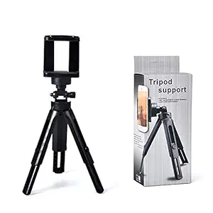 HIFFIN 360 Degree Rotation Mini Tripod Support Stand for DSLR and Smartphones - Foldable Shockproof Lightweight Bracket for Mobile Phones/DSLRs. (Tripod Support 7 + 3 inches with Holder)