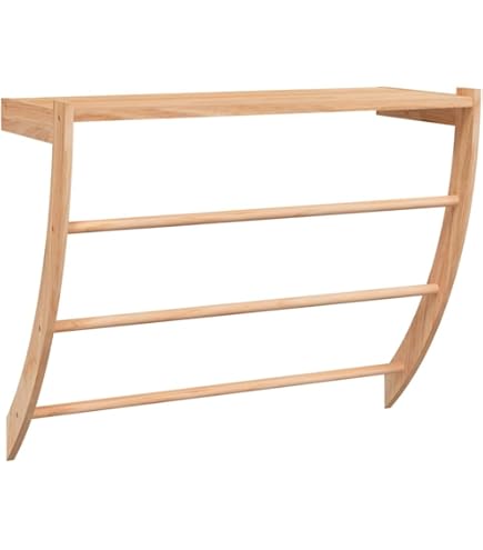 Relaxdays handdoekenrek badkamer, 3 roedes van rvs, wandmontage, met plankje, HxBxD: 40 x 38 x 25 cm, wit