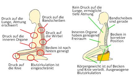 KlarGeist Meditationskissen Yogakissen Zafu, für Anfänger Ungelenkige & Profis - 3