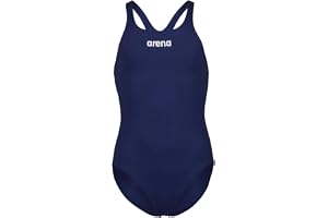 ARENA Flickor flickor team baddräkt baddräkt pro solid one piece, marinblå vit, 12–13 år, Marinvit, 12-13 År