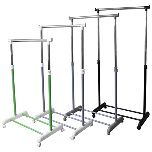 Kleiderstange Garderobenstange Garderobenständer Kleiderständer Garderobe höhenverstellbar mobil weiss - 5