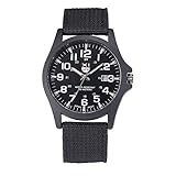 Mode Retro Uhren Herren Datum Rostfreier Stahl Militär Sport Uhr Analog Quarz Armee Armbanduhr Groveerble