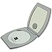 Silver Compact Mirror With Swarovski Crystals, Rectangle Shaped, 5 x Magnification SC963