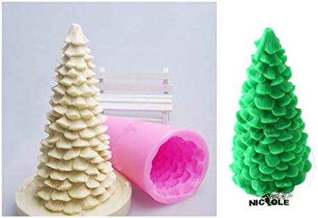 Suzhou Lofter Info Christmas Tree Cake Soap Molds Silicone Candle Fondant 3D Cake DIY Party Mould Baby Birthday