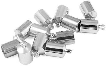2 X 30 x Silver Plated Brass Barrel End Caps 6mm Kumihimo/Ratta?il/Cord 6mm HA01400