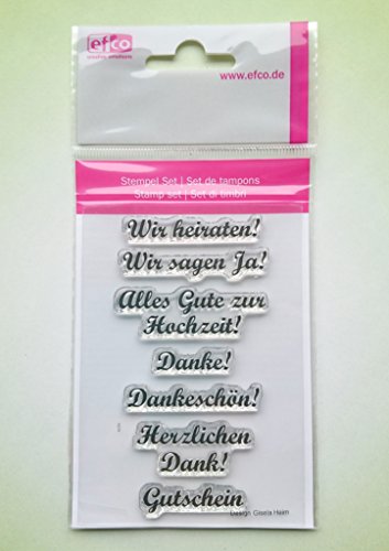 Hdk-Versand Stempel Set Clear Stamp transparent 74x105 mm Format A7 (Sprüche Hochzeit)