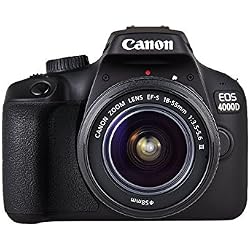 Canon EOS 4000D Camara Con Objetivo EF-S 18-55mm II, 18 MP, Negro