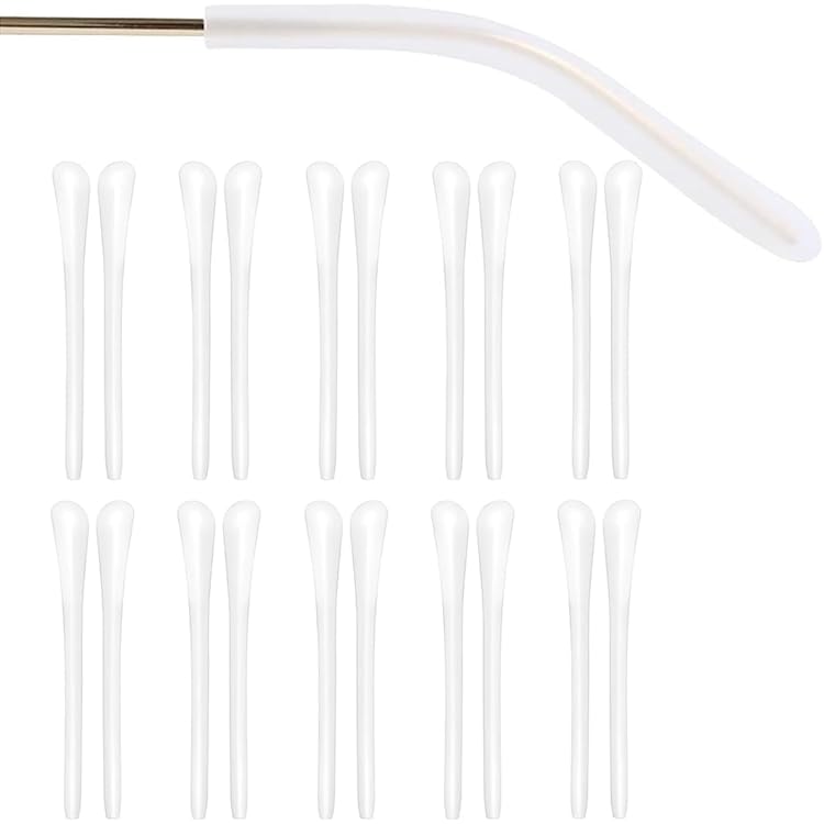 Taiyyi Oorkussens, 4 paar glazen montuurbekledingen van nylon, antislip, comfortabel voor leesbrillen, universele pasvorm (zwart