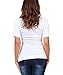 KRISP® Women Basic Top Ruched Pleated Short Sleeve Scoop Neck Plain Stretch Jersey T Shirt