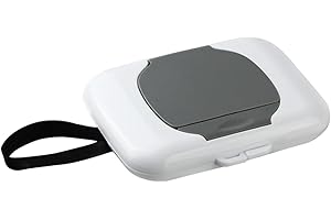 OPEMG 1Pc Gray Travel Wipe Holder Reusable Wet Wipe Container Box Strollers Hanging Dispensers Refillable Wipe Case Safe Wet Storage Wipe Holders Wipes and Holders