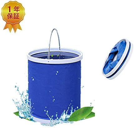 Collapsible bucket 9L Water Camp Bucket Folding Portable bucket water Multi-purpose Ultralight Folding Wash Basin for Camping Hiking Fishing Picnic Travel-blue