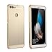 Produktbild WIWJ Huawei P Smart Spiegel Hülle,Huawei Enjoy 7S Metall Cover, Handyhülle Mirror Spiegel Metall Case Cover 2 in 1 Schutzhülle für Huawei P Smart/Huawei Enjoy 7S-Tyrant Gold