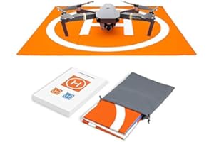Hensych RC Drone Landing Pad étanche Portable Pliable Tapis d'atterrissage pour Avata/Mini 3 Pro/Mavic 3/Mavic Air/Air 2S/Mavic Mini/Mini 2 avec sac de rangement de transport, double face Motif coloré