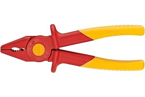 Knipex Alicate de Presión Con Plástico Aislante y Zona de Plástico Blando para Agarre Seguro - 180 mm 98 62 01