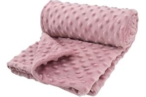 Miracle Baby Blanket Newborn Gifts Soft Plush Toddlers Blankets with Dotted Backing, Essentials for Unisex, Toddlers, Boys Girls 110 x 150 cm (Pink)