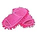 Produktbild Hemore Chenille Wischmopp Schuhe faul wischen Hausschuhe Rose rot 1 Paar Weihnachten Halloween Thanksgiving Party Dekoration