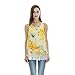 Bearsland Women's Chiffon Sleeveless Summer Breastfeeding Nursing Top Yellow UK Size 12-14