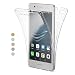 Produktbild Huawei P20 Lite Hülle 360 Grad Silikon Transparent Handyhülle für Huawei P20 Lite, Coollee TPU Weich Full Cover Ultra Slim Vorne Hinten Rundum Doppel Schutz Handytasche Etui Case Displayschutz Rückseite Bumper Hüllen (Klar Weiß)