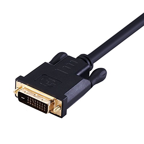cabletime DisplayPort zu DVI Kabel, DP Männlich auf DVI männlich, digital Video Signal, vergoldet, unterstützt 1080p/Full HD, kompatibel für HDTV, Monitor, Beamer, Signalübertragung (2 m), schwarz - 5