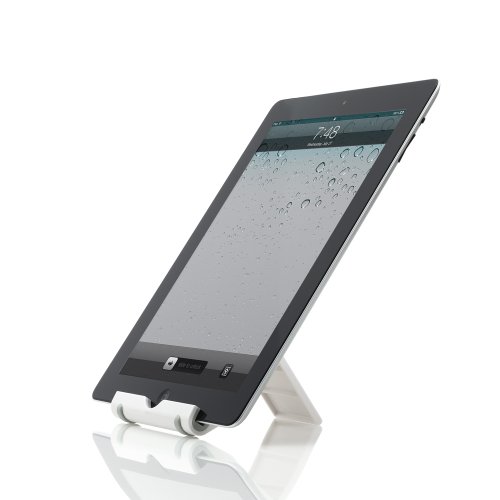 deleyCON Universal Tablet Ständer – Winkel verstellbar für iPad / Galaxy Tab usw – mit & ohne Case nutzbar – Weiß - 2