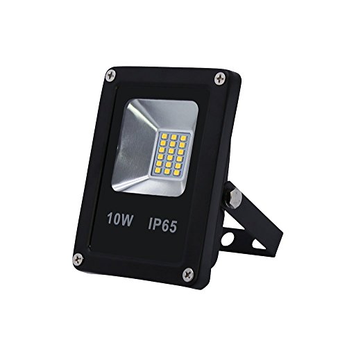 VINGO® 10W LED Fluter IP65 Scheinwerfer Strahler 800LM Baustrahler Aussen Wandstrahler Warmweiß 3000-3200K AC85-265V Spot