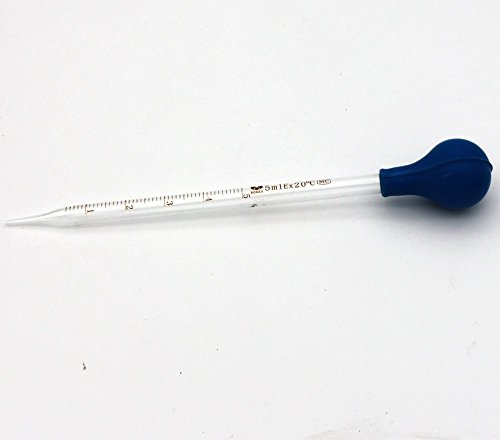 Passion junetree Glas Graduated Tropfenform Pipetten 5 ml (3 Pack)