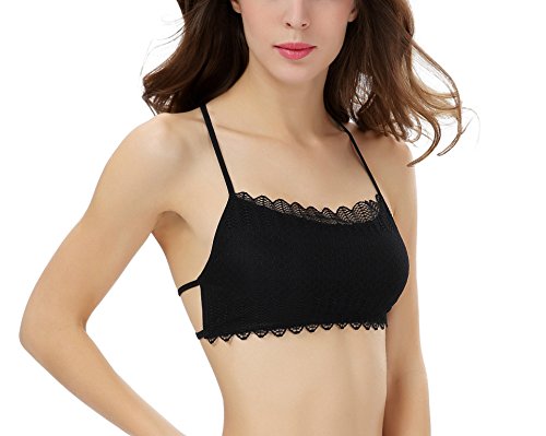 Frauen Crop Tops BH Bustier Oberteil Strandweste Camisole Schwarz/Weiß - 2