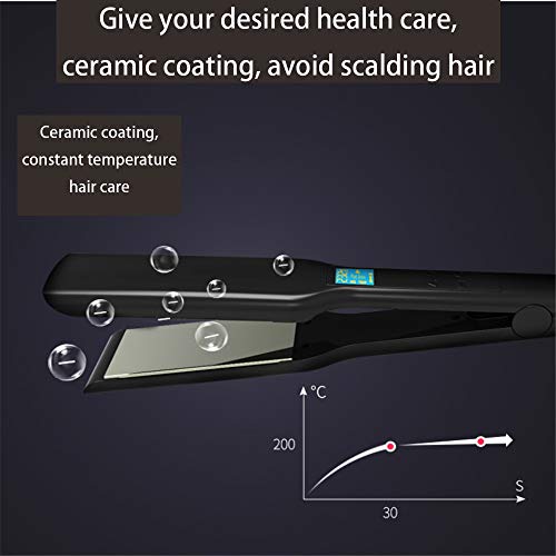 Professional Multi-Function Spray Ceramic Hair Straightener  Wet and Dry Hair Comb Straightener Black 