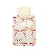 Produktbild Trayosin Wärmflasche mit Strickbezug Wärmflaschen Bezug Strick (Weißer Flamingo, 1.7L)