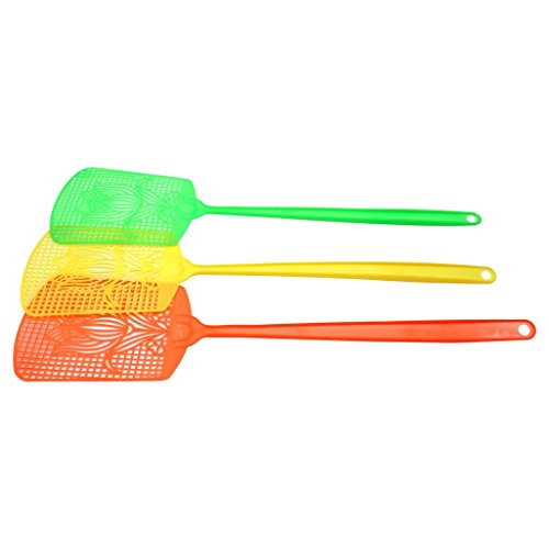 HuaYang 3 Stück Wanzen Insekt Fliegen Plage Moskito Klatsche Schläger Handgriff Mörder Zufällige Farbe - 3