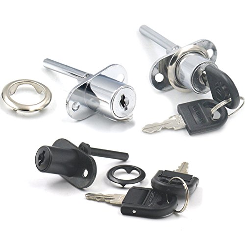 fujiyuan 1 Set Schrank Schloss Möbel Schrank Schublade Schreibtisch Schrank Schrank Datei 2 Schlüssel Craft DIY Hardware approx 16mm 0.63″(nickel) nickel - 4