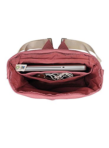 Ansvar Rucksack aus Bio Baumwoll Canvas – Altrosa – Hochwertiger Damen & Herren Vintage Tagesrucksack aus 100% nachhaltigen Materialien – Der erste Rucksack mit GOTS & Fairtrade Zertifikat - 7
