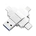 Produktbild Hifacsonmic 4in1 iPhone iPad Flash Drive 1TB 970GB Lightning iOS 11 USB 2.0 Multi Functional Lightning External iPhone Storage for iPhone X MacBook Samsung Android Phones Type c Cameras and Laptop