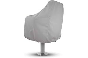 COZHYESS Boat Seat Covers, Waterproof Heavy-Duty Weather UV Resistant Pontoon Boat Cover Seats Pedestal, 210D Oxford Cloth Helm Chair Protective Covers (22''x24''x25''/ 56×61×64 cm)