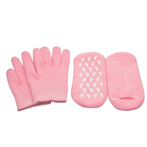 inkint Gloves and Socks Set for Skin Whitening & Moisturizing & Exfoliating Treatment / Reusable Hand & Foot Rejuvenation Set for Self-Massage & SPA